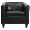 Flash Furniture BT-873-BK-GG Reception Arm Chair - Black LeatherSoft Upholstery, Black Wood Legs thumbnail 5