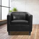Flash Furniture BT-873-BK-GG Reception Arm Chair - Black LeatherSoft Upholstery, Black Wood Legs thumbnail 9