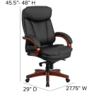 Flash Furniture BT-90171H-S-GG Swivel Office Chair w/ High Back - Black LeatherSoft Upholstery thumbnail 2