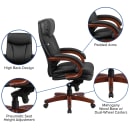 Flash Furniture BT-90171H-S-GG Swivel Office Chair w/ High Back - Black LeatherSoft Upholstery thumbnail 6
