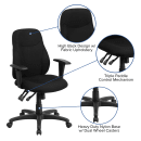 Flash Furniture BT-90297M-A-GG Swivel Office Chair w/ Mid Back - Black Polyester Upholstery thumbnail 6