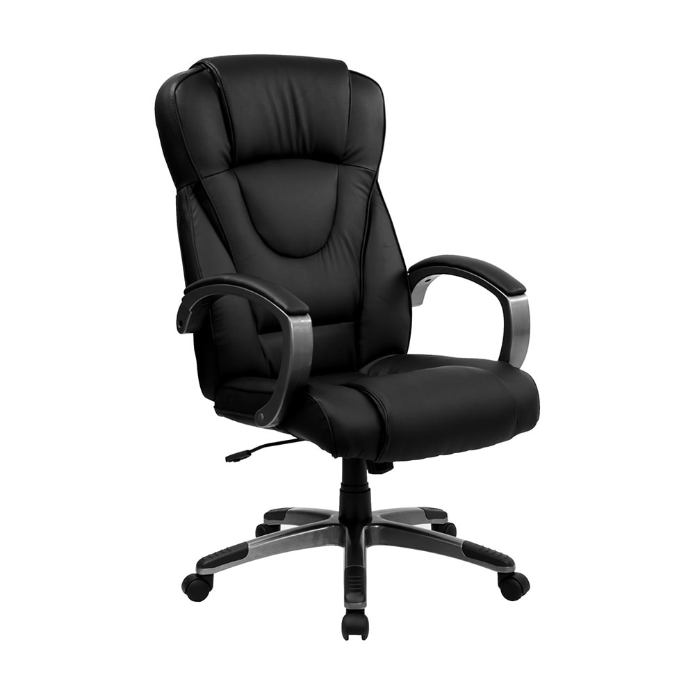 Flash Furniture BT-9069-BK-GG Swivel Office Chair w/ High Back - Black LeatherSoft Upholstery