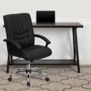 Flash Furniture BT-9076-BK-GG Swivel Office Chair w/ Mid Back - Black LeatherSoft Upholstery thumbnail 9