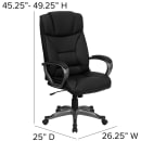 Flash Furniture BT-9177-BK-GG Swivel Office Chair w/ High Back - Black LeatherSoft Upholstery thumbnail 2
