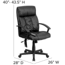 Flash Furniture BT-9578P-GG Swivel Office Chair w/ High Back - Black LeatherSoft Upholstery thumbnail 2