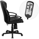 Flash Furniture BT-9578P-GG Swivel Office Chair w/ High Back - Black LeatherSoft Upholstery thumbnail 3