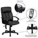 Flash Furniture BT-9578P-GG Swivel Office Chair w/ High Back - Black LeatherSoft Upholstery thumbnail 6