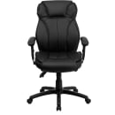 Flash Furniture BT-9835H-GG Swivel Office Chair w/ High Back - Black LeatherSoft Upholstery thumbnail 5