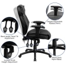 Flash Furniture BT-9835H-GG Swivel Office Chair w/ High Back - Black LeatherSoft Upholstery thumbnail 6