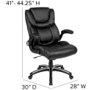 Flash Furniture BT-9896H-GG Swivel Office Chair w/ High Back - Black LeatherSoft Upholstery thumbnail 2