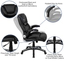 Flash Furniture BT-9896H-GG Swivel Office Chair w/ High Back - Black LeatherSoft Upholstery thumbnail 6