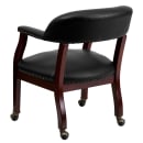 Flash Furniture B-Z100-BLACK-GG Rolling Conference Chair w/ Black Vinyl Upholstery & Mahogany Wood Frame thumbnail 5