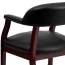 Flash Furniture B-Z100-BLACK-GG Rolling Conference Chair w/ Black Vinyl Upholstery & Mahogany Wood Frame thumbnail 9