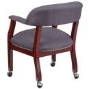 Flash Furniture B-Z100-GY-GG Rolling Conference Chair w/ Gray Polyester Upholstery & Mahogany Wood Frame thumbnail 5