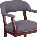 Flash Furniture B-Z100-GY-GG Rolling Conference Chair w/ Gray Polyester Upholstery & Mahogany Wood Frame thumbnail 8