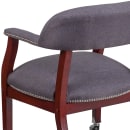 Flash Furniture B-Z100-GY-GG Rolling Conference Chair w/ Gray Polyester Upholstery & Mahogany Wood Frame thumbnail 9