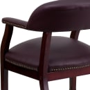 Flash Furniture B-Z100-LF19-LEA-GG Rolling Conference Chair w/ Burgundy Italian Leather Upholstery & Mahogany Wood Frame thumbnail 8