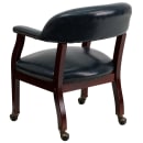 Flash Furniture B-Z100-NAVY-GG Rolling Conference Chair w/ Navy Blue Vinyl Upholstery & Mahogany Wood Frame thumbnail 5