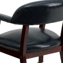 Flash Furniture B-Z100-NAVY-GG Rolling Conference Chair w/ Navy Blue Vinyl Upholstery & Mahogany Wood Frame thumbnail 9