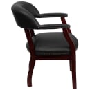 Flash Furniture B-Z105-BLACK-GG Conference Chair w/ Black Vinyl Upholstery & Mahogany Wood Frame thumbnail 3