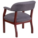 Flash Furniture B-Z105-GY-GG Conference Chair w/ Gray Polyester Upholstery & Mahogany Wood Frame thumbnail 4
