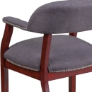 Flash Furniture B-Z105-GY-GG Conference Chair w/ Gray Polyester Upholstery & Mahogany Wood Frame thumbnail 8