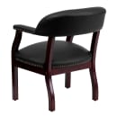 Flash Furniture B-Z105-LF-0005-BK-LEA-GG Conference Chair w/ Black Italian Leather Upholstery & Mahogany Wood Frame thumbnail 4