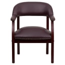 Flash Furniture B-Z105-LF19-LEA-GG Conference Chair w/ Burgundy Italian Leather Upholstery & Mahogany Wood Frame thumbnail 5