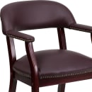 Flash Furniture B-Z105-LF19-LEA-GG Conference Chair w/ Burgundy Italian Leather Upholstery & Mahogany Wood Frame thumbnail 7