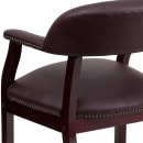 Flash Furniture B-Z105-LF19-LEA-GG Conference Chair w/ Burgundy Italian Leather Upholstery & Mahogany Wood Frame thumbnail 8
