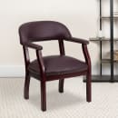 Flash Furniture B-Z105-LF19-LEA-GG Conference Chair w/ Burgundy Italian Leather Upholstery & Mahogany Wood Frame thumbnail 9