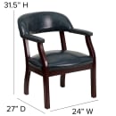 Flash Furniture B-Z105-NAVY-GG Conference Chair w/ Navy Blue Vinyl Upholstery & Mahogany Wood Frame thumbnail 2