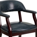 Flash Furniture B-Z105-NAVY-GG Conference Chair w/ Navy Blue Vinyl Upholstery & Mahogany Wood Frame thumbnail 7