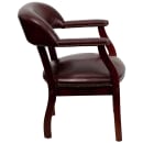 Flash Furniture B-Z105-OXBLOOD-GG Conference Chair w/ Burgundy Vinyl Upholstery & Mahogany Wood Frame thumbnail 3