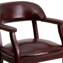 Flash Furniture B-Z105-OXBLOOD-GG Conference Chair w/ Burgundy Vinyl Upholstery & Mahogany Wood Frame thumbnail 7
