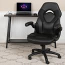 Flash Furniture CH-00095-BK-GG Swivel Gaming Chair w/ Black LeatherSoft Back & Seat - Black Base w/ Casters thumbnail 11