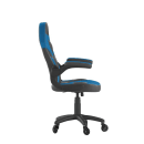 Flash Furniture CH-00095-BL-RLB-GG Swivel Gaming Chair w/ Black & Blue LeatherSoft Back & Seat - Black Base, Roller Wheels thumbnail 3