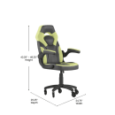 Flash Furniture CH-00095-GN-RLB-GG Swivel Gaming Chair w/ Black & Neon Green LeatherSoft Back & Seat - Black Base thumbnail 2