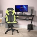 Flash Furniture CH-00095-GN-RLB-GG Swivel Gaming Chair w/ Black & Neon Green LeatherSoft Back & Seat - Black Base thumbnail 4