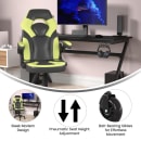 Flash Furniture CH-00095-GN-RLB-GG Swivel Gaming Chair w/ Black & Neon Green LeatherSoft Back & Seat - Black Base thumbnail 5