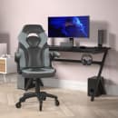 Flash Furniture CH-00095-GY-RLB-GG Swivel Gaming Chair w/ Black & Gray LeatherSoft Back & Seat - Black Base thumbnail 4
