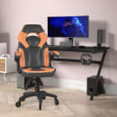 Flash Furniture CH-00095-OR-RLB-GG Swivel Gaming Chair w/ Black & Orange LeatherSoft Back & Seat - Black Base thumbnail 4