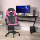 Flash Furniture CH-00095-PK-RLB-GG Swivel Gaming Chair w/ Black & Pink LeatherSoft Back & Seat - Black Base thumbnail 4