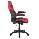 Flash Furniture CH-00095-RED-GG Swivel Gaming Chair w/ Black & Red LeatherSoft Back & Seat - Black Base w/ Casters thumbnail 3
