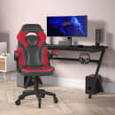 Flash Furniture CH-00095-RED-RLB-GG Swivel Gaming Chair w/ Black & Red LeatherSoft Back & Seat - Black Base thumbnail 4