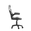 Flash Furniture CH-00095-WH-RLB-GG Swivel Gaming Chair w/ Black & White LeatherSoft Back & Seat - Black Base thumbnail 3