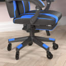 Flash Furniture CH-00288-BL-RLB-GG Swivel Gaming Chair w/ Footrest - LeatherSoft Back & Seat, Black/Blue thumbnail 4