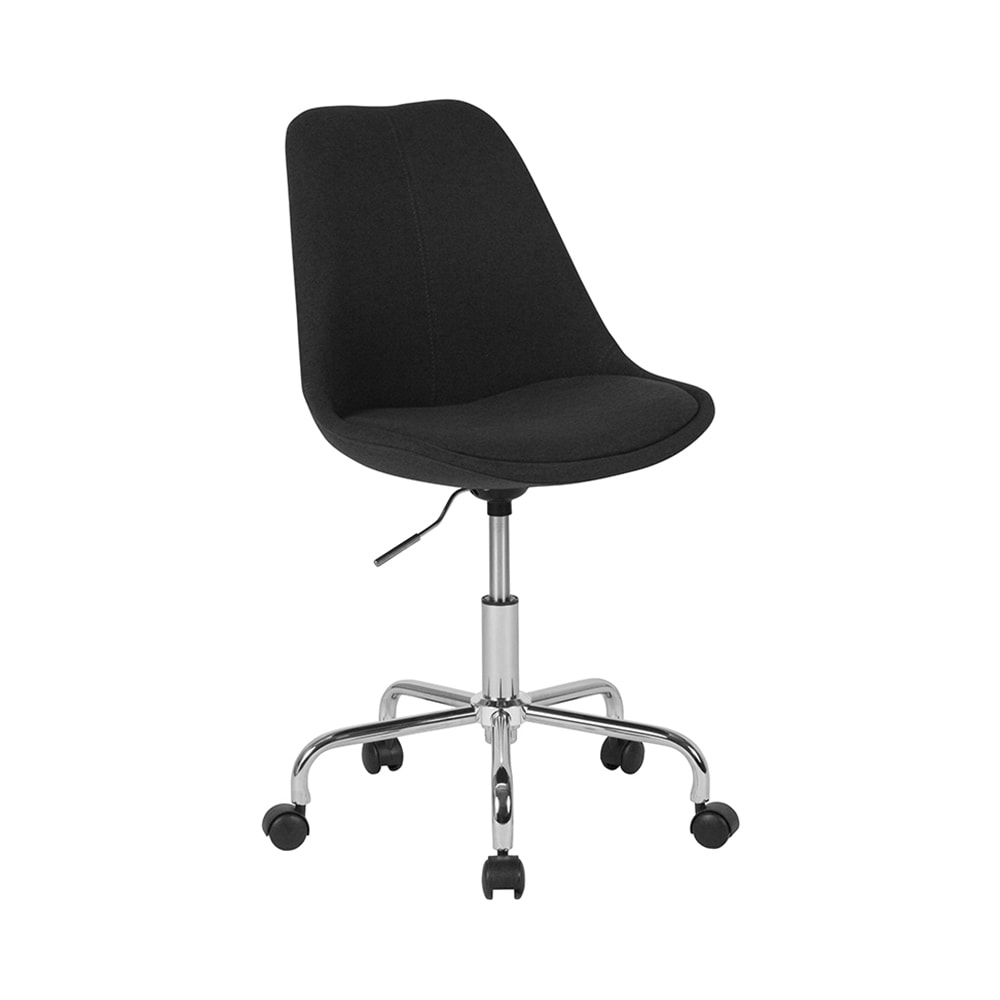 Flash Furniture CH-152783-BK-GG Swivel Tapered Back Task Chair - 24"W x 24"D x 36 1/2"H, Black Fabric