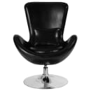 Flash Furniture CH-162430-BK-LEA-GG Swivel Reception Arm Chair - Black LeatherSoft Upholstery thumbnail 5