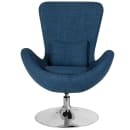 Flash Furniture CH-162430-BL-FAB-GG Swivel Reception Arm Chair - Blue Fabric Upholstery thumbnail 6